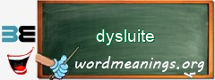 WordMeaning blackboard for dysluite